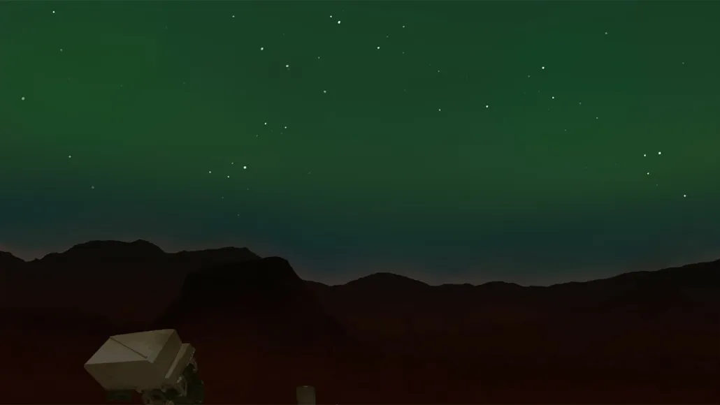 aurorë në Mars